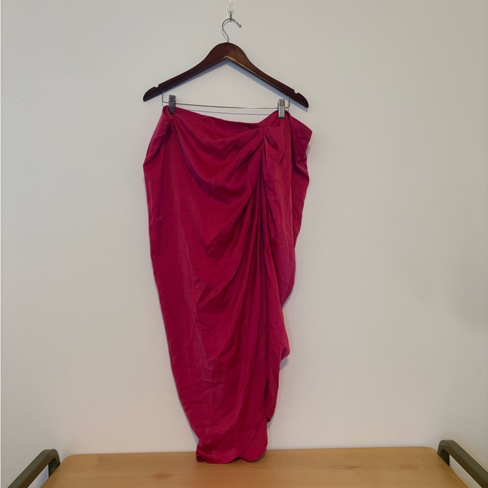 SHEIN Vibrant Pink Midi Skirt